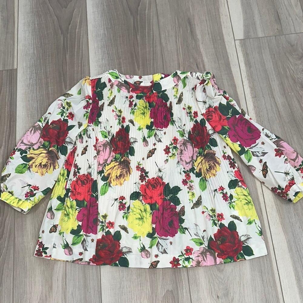 Baker by Ted baker floral pleated swing top size 8